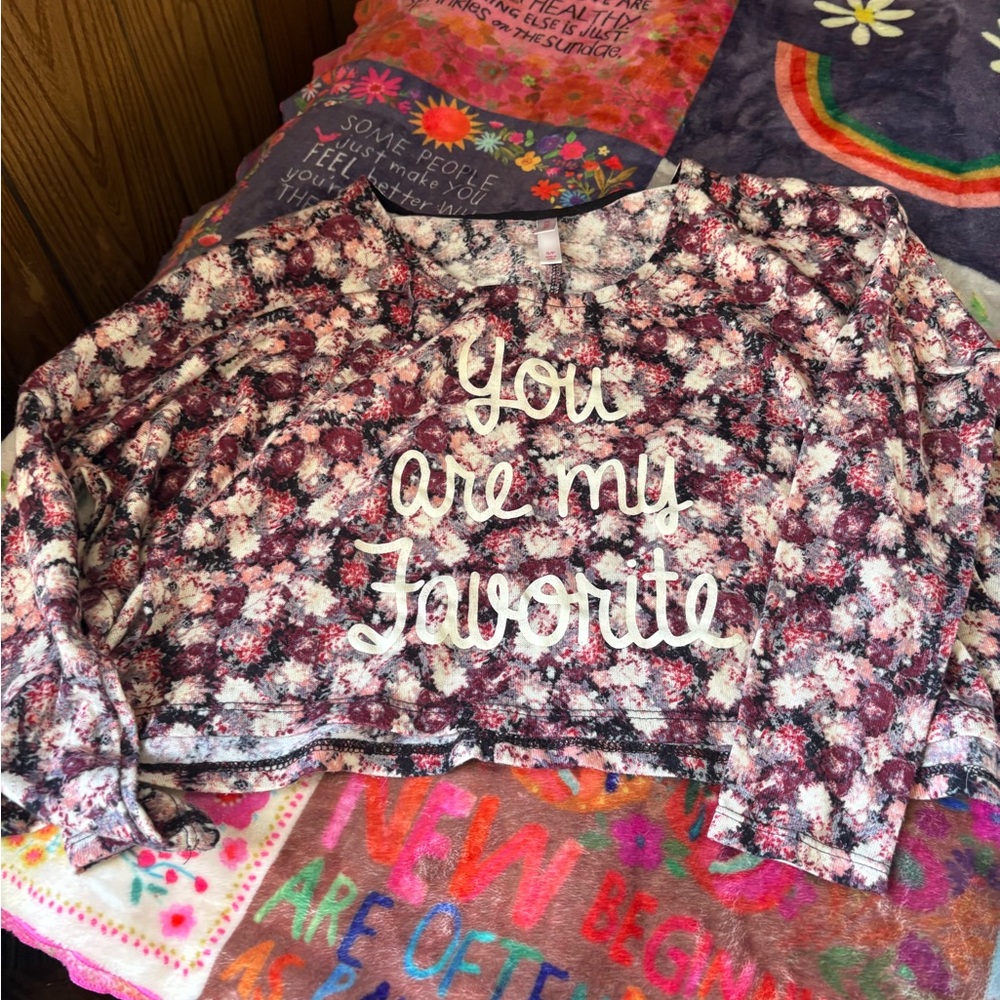 Xhilaration Multicolor Floral Long Sleeve Top